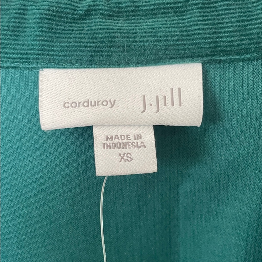 J.Jill NWT Corduroy Top/Jacket in green - Picture 2 of 14